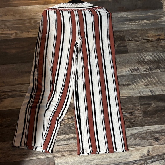 Love Tree Striped Wide Leg Pants - Red and White - NWOT - Picture 1 of 10